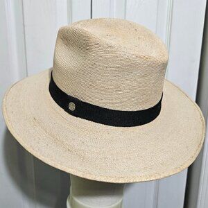 Palm Leaf Fedora Hat Handmade Mexico Mexican Artisans Summer Straw Beach Sun SM